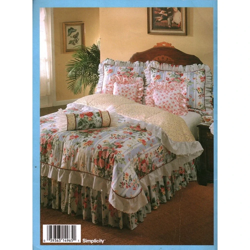 Simplicity Decor Bedding Basics Sewing instruction Comforter Duvet Dust Ruffle